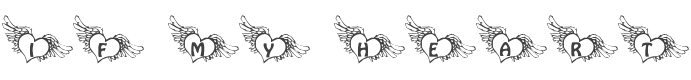 101! If My Heart Had Wingz Font preview