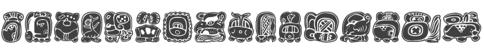 101! Mayan Month Glyphz Font preview