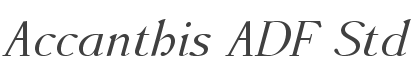 Accanthis ADF Std Italic style