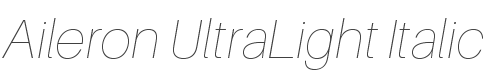 Aileron UltraLight Italic style