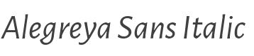 Alegreya Sans Italic style