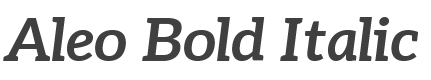 Aleo Bold Italic style