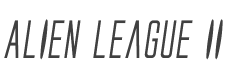 Alien League II Bold Italic style