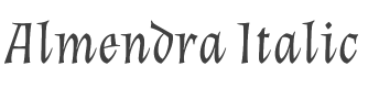 Almendra Italic style