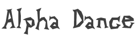Alpha Dance Font preview