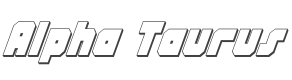 Alpha Taurus 3D Italic style