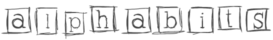 Alphabits Squared Font preview