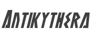 Antikythera Condensed Italic style
