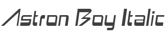 Astron Boy Italic style