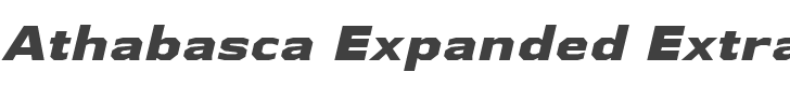Athabasca Expanded ExtraBold Italic style
