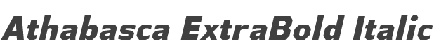 Athabasca ExtraBold Italic style
