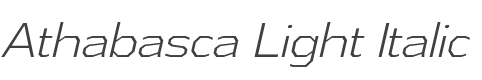 Athabasca Light Italic style