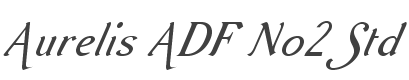 Aurelis ADF Script No2 Std Condensed Italic style