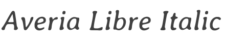 Averia Libre Italic style