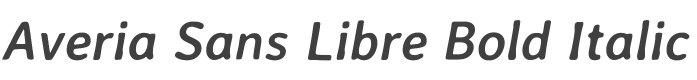 Averia Sans Libre Bold Italic style