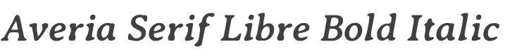 Averia Serif Libre Bold Italic style