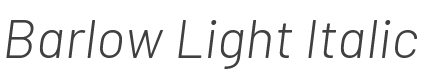Barlow Light Italic style