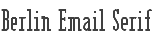 Berlin Email Serif style