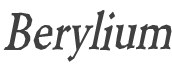 Berylium Bold Italic style