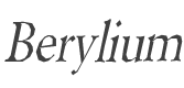 Berylium Italic style
