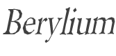 Berylium Italic style