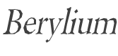 Berylium Italic style