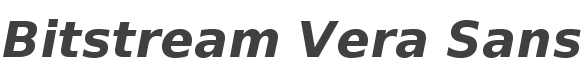 Bitstream Vera Sans Bold Italic style