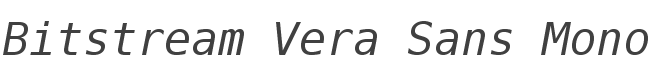 Bitstream Vera Sans Mono Italic style