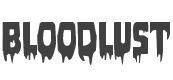 Bloodlust Font preview