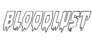 Bloodlust Outline Italic style