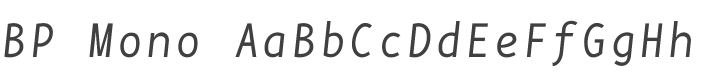 BPmonoItalics style