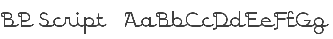 BPscript Font preview