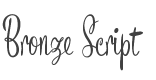 Bronze Script Font preview