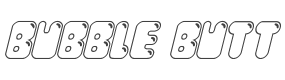 Bubble Butt Outline Italic style