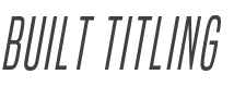 Built Titling Light Italic style