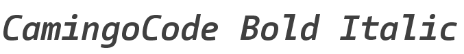 CamingoCode Bold Italic style