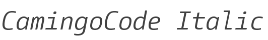 CamingoCode Italic style