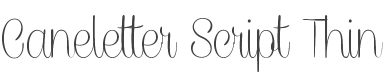 Caneletter Script Thin style