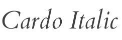 Cardo Italic style