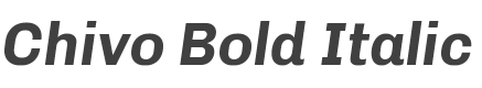 Chivo Bold Italic style