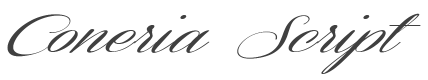 Coneria Script Slanted style