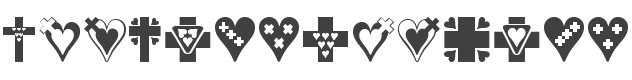 Crosses n Hearts Font preview