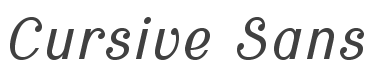 Cursive Sans Font preview