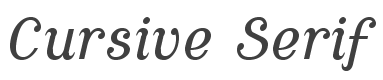 Cursive Serif