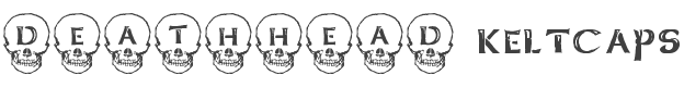 Deathhead KeltCaps Font preview