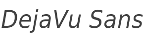 DejaVu Sans Condensed Oblique style