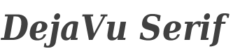 DejaVu Serif Condensed Bold Italic style