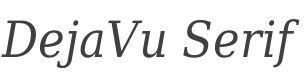 DejaVu Serif Condensed Italic style