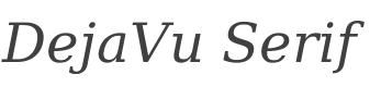 DejaVu Serif Italic style