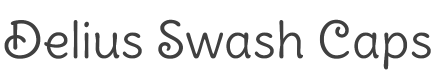 Delius Swash Caps Font preview